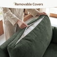 thumbnail image 7 of Marrber 51.6" Convertible Pull-Out Sofa Bed Sleeper Loveseat with Backrest, suitable for small spaces, corduroy dark green, 7 of 7