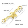 thumbnail image 7 of Lancharmed 14K Gold Plated Magnetic Necklace Clasp Bracelet Clasp Star Magnetic Jewellery Clasp Necklace Extenders for Women Friend Gifts, 7 of 7