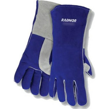 

Radnor X-Large 14 Blue Side Split Cowhide Cotton / Foam Lined Welders Gloves (12 Pairs)
