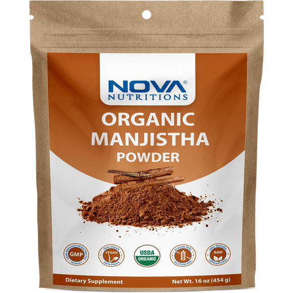 Nova Nutritions A Certifié la Poudre de Manjistha Biologique 454 G (16 OZ)