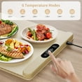thumbnail image 3 of Upgrade Graphene Food Warming Mat, Fast Full Surface Heating Electric Warming Tray, Portable Rollable Food Warmer for Parties Buffet with 6 Temperature and Timer Settings, 3 of 6