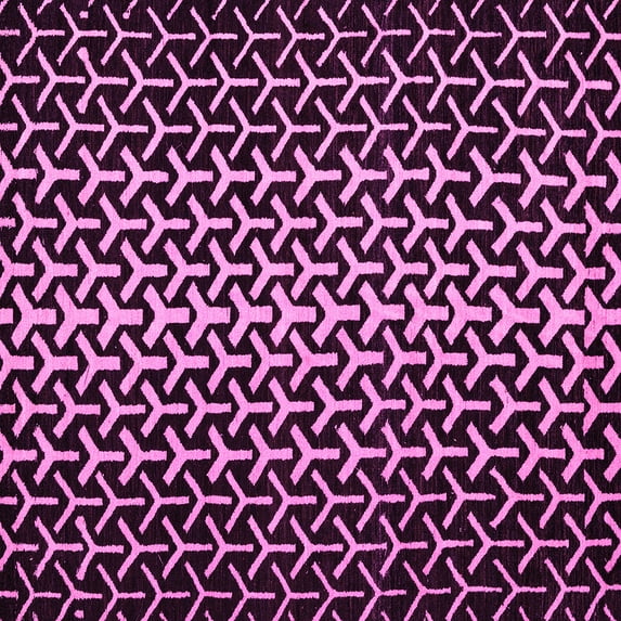 Ahgly Company Indoor Square Abstract Pink Modern Area Rugs, 4' Square