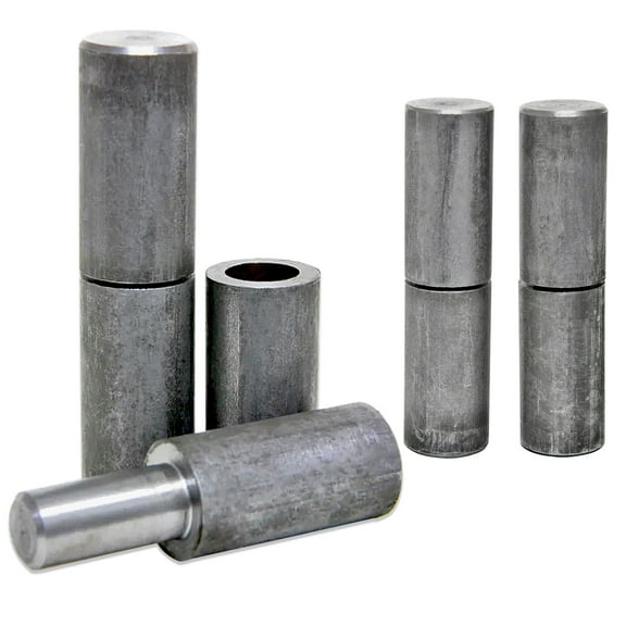 4 Pack - 3” Weldable Barrel Hinges – 3 Inch x ¾ Inch – Heavy Duty Steel – Weld On Bullet Door Hinges
