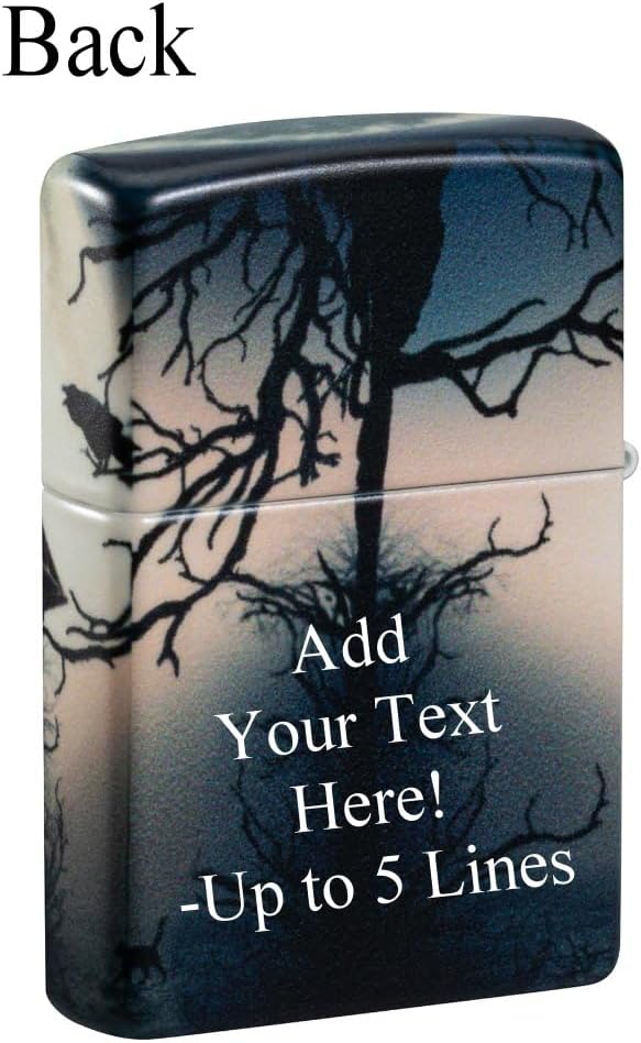 Zippo Lighter - Customized Message Haunted House - Glow-in-The-Dark Green 48922