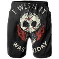 thumbnail image 1 of Friday The 13th Jason Wish It was Friday Swimming Trunks, Men's Swimming Trunks, Men's Quick-Drying Swimming, 1 of 6
