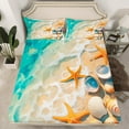 thumbnail image 2 of Erosebridal Marine Beach Queen Sheet Sets, Kawaii Starfish Bedding Queen Size, Coastal Ocean Reversible Bed Sheets Queen, Breathable Bedroom Decorative, 4pcs, 2 of 7