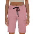 thumbnail image 4 of Hurxie Women's Cargo Shorts Quick Dry Athletic Shorts Lightweight Running Summer Hiking Shorts with Pockets Pink,S, 4 of 6