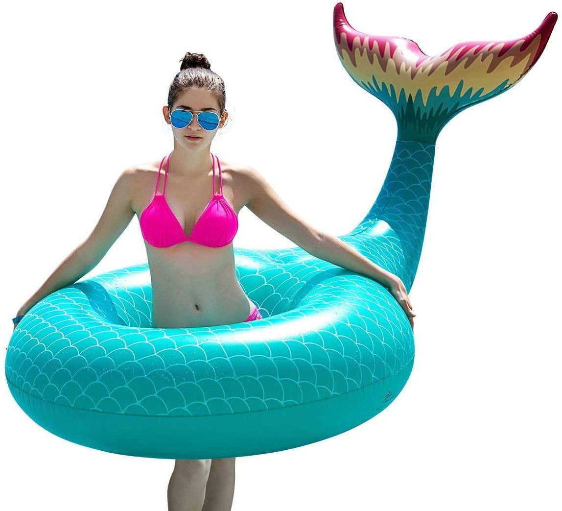 Giant GOLD RING Party Pool Beach Float INNER TUBE Lounge Raft Inflatable NEW 