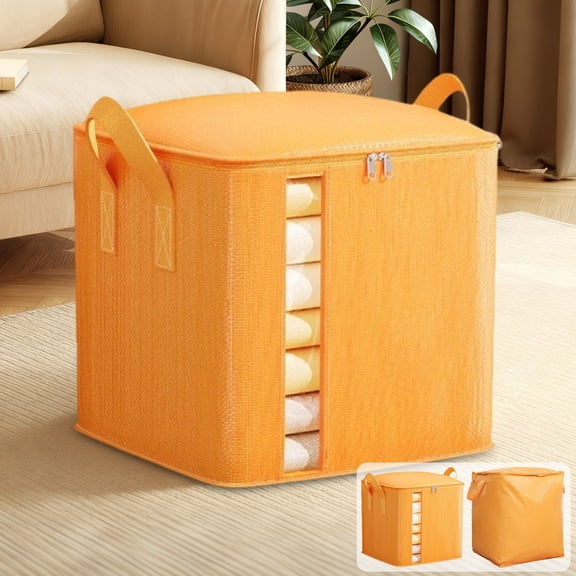 Kdkad Heavy Duty Moving Bags Extra Large Waterproof Storage Totes - Orange Plastic Duffel Bags, Dustproof Moisture-Proof Packing Bags for Moving, Camping, College Dorm & Laundry