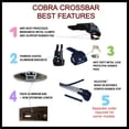 thumbnail image 2 of ROKIOTOEX  Cobra Roof Rack Crossbars for  2019-2025 ForesterBlack Crossbars, 2 of 9