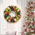thumbnail image 4 of HYLLai Christmas Simulation Leaf Wreath, Green Holiday Door Hanging Decor for Home, Window, and Festive Displays, 4 of 6