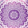 thumbnail image 2 of Stylo Culture Ethnic Settee Sofa Throw Pillow Cover 16 x 16 Printed Floral Pink Purple Traditional 40x40 cm Home Decor Cotton Mandala Ombre Square Cushion Cover | 1 Pc, 2 of 3