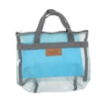 thumbnail image 3 of Here's a polished product description for your **Large Capacity Mesh Tote Bag with Zippered Pocket – Sky Blue**:\n\n \n\n### **Large Capacity Mesh Tote, 3 of 5