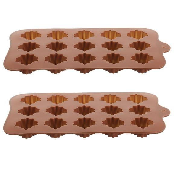 Raindrops 2pcs Silicone Maple Leaves Molds,Autumn Fall Fondant Mold Leaf Molds,Chocolate Candy Mold For Thanksgiving Halloween Cupcake Cake Topper Decor