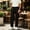 Black, variant on Mens Straight Leg Chino Pants Elastic Stretch Waistband Hidden Drawstring Wrinkle Resistant Office Everyday Trousers