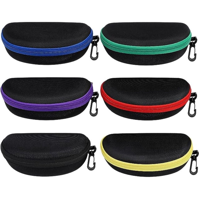 Funda portátil de viaje ZONLY para gafas de sol, paquete de 6 con gancho