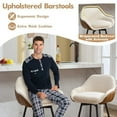 thumbnail image 5 of Studyset Swivel Bar Stools Set of 2, 26" Modern Counter Height Bar Stools for Kitchen Island, Upholstered Sherpa Fabric Barstools Island Chairs with Backs and Metal Legs, 5 of 6