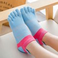 thumbnail image 4 of Calcetines deportivos de verano para mujer, medias de malla transpirables que absorben el sudor, antibacterianas, boca poco profunda, Fitness, maratón, bicicleta, 5 dedos, 4 of 5