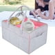 thumbnail image 5 of Organizador De Pañales Para Bebé, Múltiples Compartimentos, Bolso De Mamá, Soporte De Maquillaje De Viaje De Fieltro, Gris Claro Y Rosa, 5 of 7