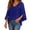 Blue, variant on Women's Sequin Tops V Neck 3/4 Bell Sleeve Shirts, Sparkly Metallic Party Shirt, Elegant Loose Fit Evening Blouses Top for Cocktail Party Club