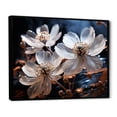 thumbnail image 2 of Designart "Clear Azure And Snow Florals I" Flowers Floater Framed Wall Art Prints, 2 of 5