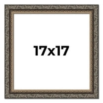 17x17 Frame Black Real Wood Picture Frame Width 2 inches | Interior Frame Depth 0.5 inches | Fitz