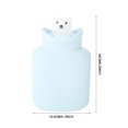 thumbnail image 1 of Bolsa De Botella De Agua Caliente De Silicona Suave Con Patrón De Oso Lindo, Bolsa De Agua De Cuidado Frío/Calor Con Cubierta De Punto (Azul) Unbranded JM13262-01, 1 of 6