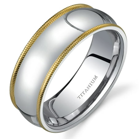 Men's 8mm Silver Tone Comfort Fit Wedding Band Ring in Sterling Silver