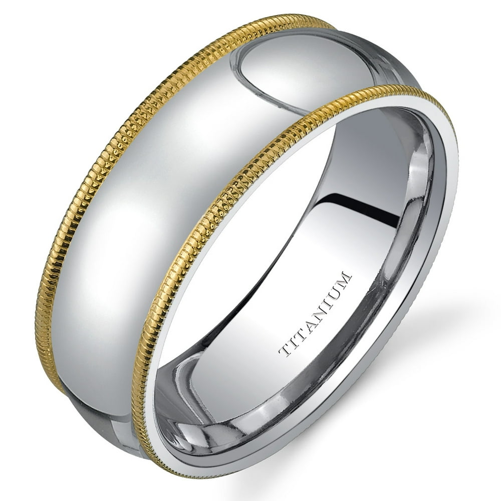 Oravo Men's 8mm Silver Tone Comfort Fit Wedding Band