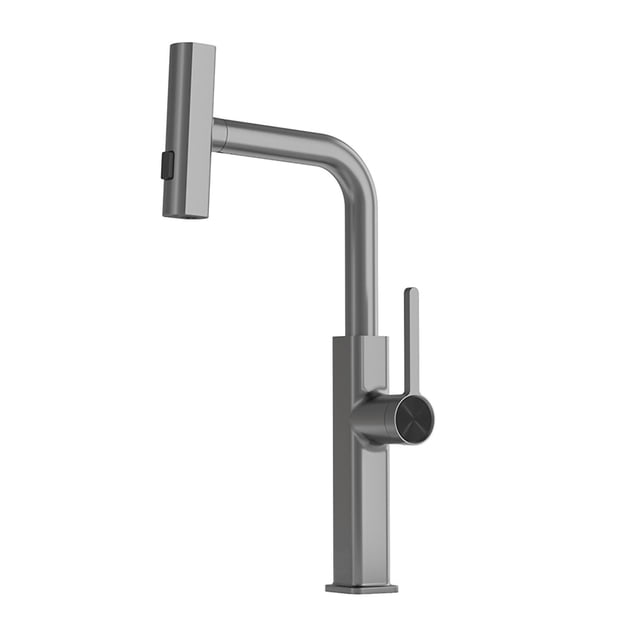 Pull-Out Faucet Stainless Steel Multifunction 360 Degree Rotation Hot Cold for Bathroom Kitchen