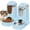 Light Blue, variant on 2 Pack Cat Automatic Feeder and Water Dispenser with Stainless Steel Bowl Carbon Grey
