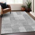 thumbnail image 6 of Addison Rugs Mayfield Washable Transitional Striped Silver Rectangle Rug, 3' x 5', 6 of 6