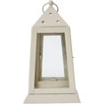 thumbnail image 4 of Metal Lantern Antique White Tealight Holder 9x5x5, 4 of 6