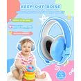 thumbnail image 6 of ZOHAN Baby Earmuffs,Babies Ear Muffs Noise Protection,Ages 3-36+Months Noise Cancelling Headphones for Toddlers,Adjustable Infant Ear Protection for Travel,Improves Sleep,Outdoor-Blue, 6 of 6