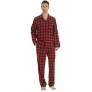 LANBAOSI Men Plaid Flannel Pajamas Set Sleepwear Pjs Size XL