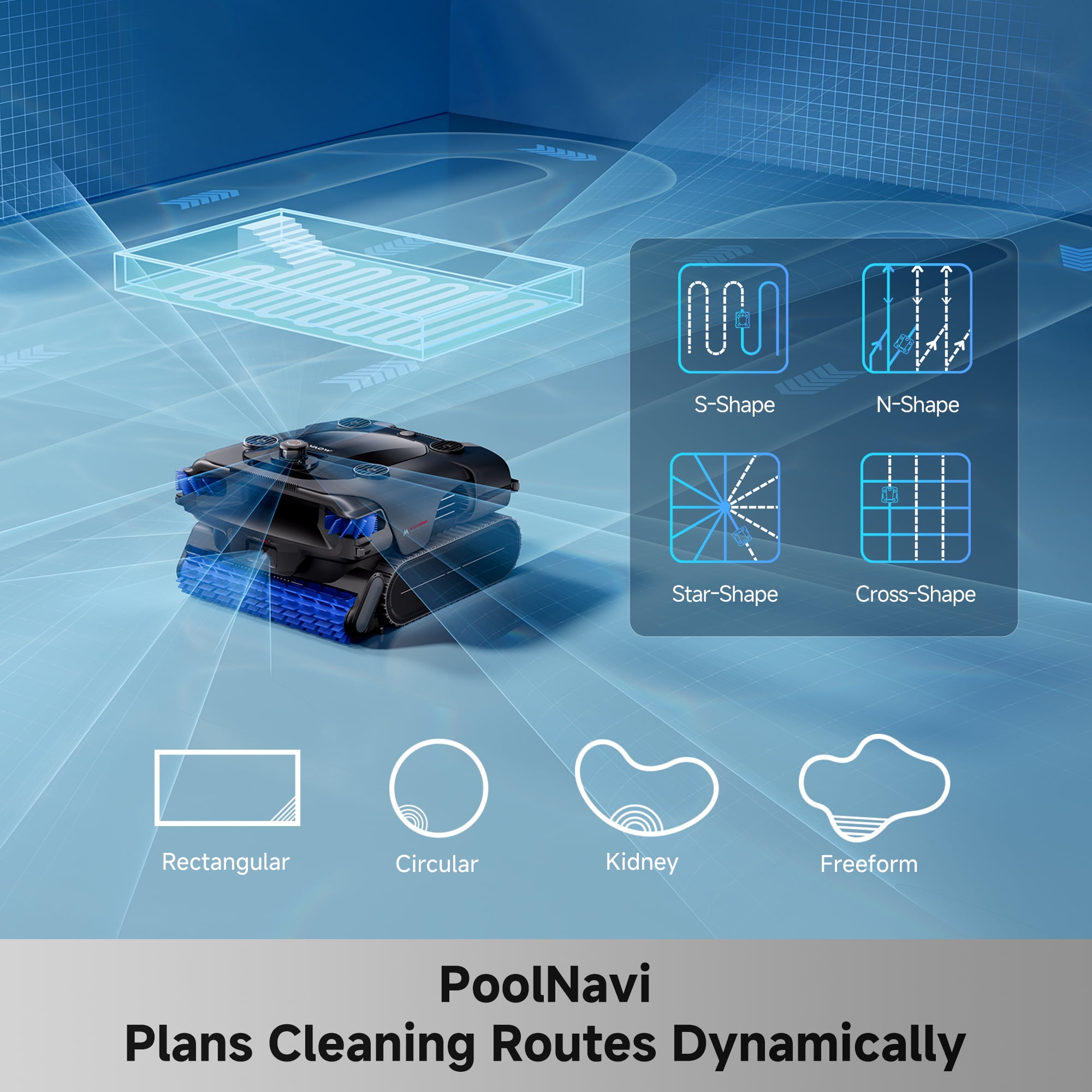 MOVA Rover X10 Robotic Pool Cleaner, 7-in-1 OMNI Clean