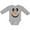 AC-Heather Grey, variant on Inktastic Cute Smiling Snowman Face with Carrot Nose Boys or Girls Long Sleeve Baby Bodysuit