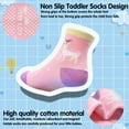 thumbnail image 4 of 12 Pairs Baby Toddlers Girls Socks Non Slip Crew Kids Socks with Grips for Little Girl Gripper Socks for 0-7 Years, 4 of 5