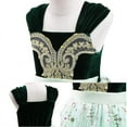 thumbnail image 5 of Girl Princess Anna Tulle Dress Green Sleeveless Party Costume Christmas Birthday Cosplay Dress Up 2-9Y, 5 of 6