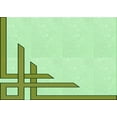 thumbnail image 1 of Ahgly Company Tapis Rectangulaire Lavable en Machine Intérieur Vert Transitionnel, 2 Pieds x 5 Pieds, 1 of 7