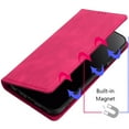 thumbnail image 5 of For Revvl 7 5G (T-Mobile) Wallet Pouch with Credit Card Holder Flip Card Slots, Kickstand and Magnetic Closure PU Vegan Leather Phone Case Cover by Xpression - Hot Pink, 5 of 6