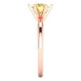 thumbnail image 3 of 1 ct Round Cut Natural Citrine Solitaire 14K Rose Gold Womens Engagement Ring, 3 of 5
