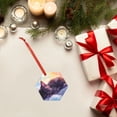 thumbnail image 6 of Naloa Colorful Cloud Sleeping Cat Acrylic Santa Tree Decorations Christmas Hanging Pendant for Christmas Winter New Year Party Hanging Decorations-Hexagon, 6 of 7