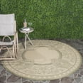 thumbnail image 2 of Safavieh Courtyard Cooper Botanical Indoor/Outdoor Area Rug, Natural/Olive, 5'3" x 5'3" Round, 2 of 10