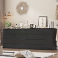 thumbnail image 4 of Homfa Commode à 5 Tiroirs avec Porte, Armoire de Rangement Moderne d'Accent Commode pour Chambre et Salon, Noir, 4 of 7