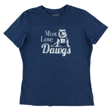 Navy Blue Bulldog - Retro Brand Womens Butler Bulldogs Must Love Dawgs T Shirt Navy Blue
