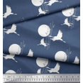 thumbnail image 3 of Soimoi Rayon Fabric Bamboo Tree,Moon & Stork Bird Print Fabric by The Yard 42 Inch Wide, 3 of 3