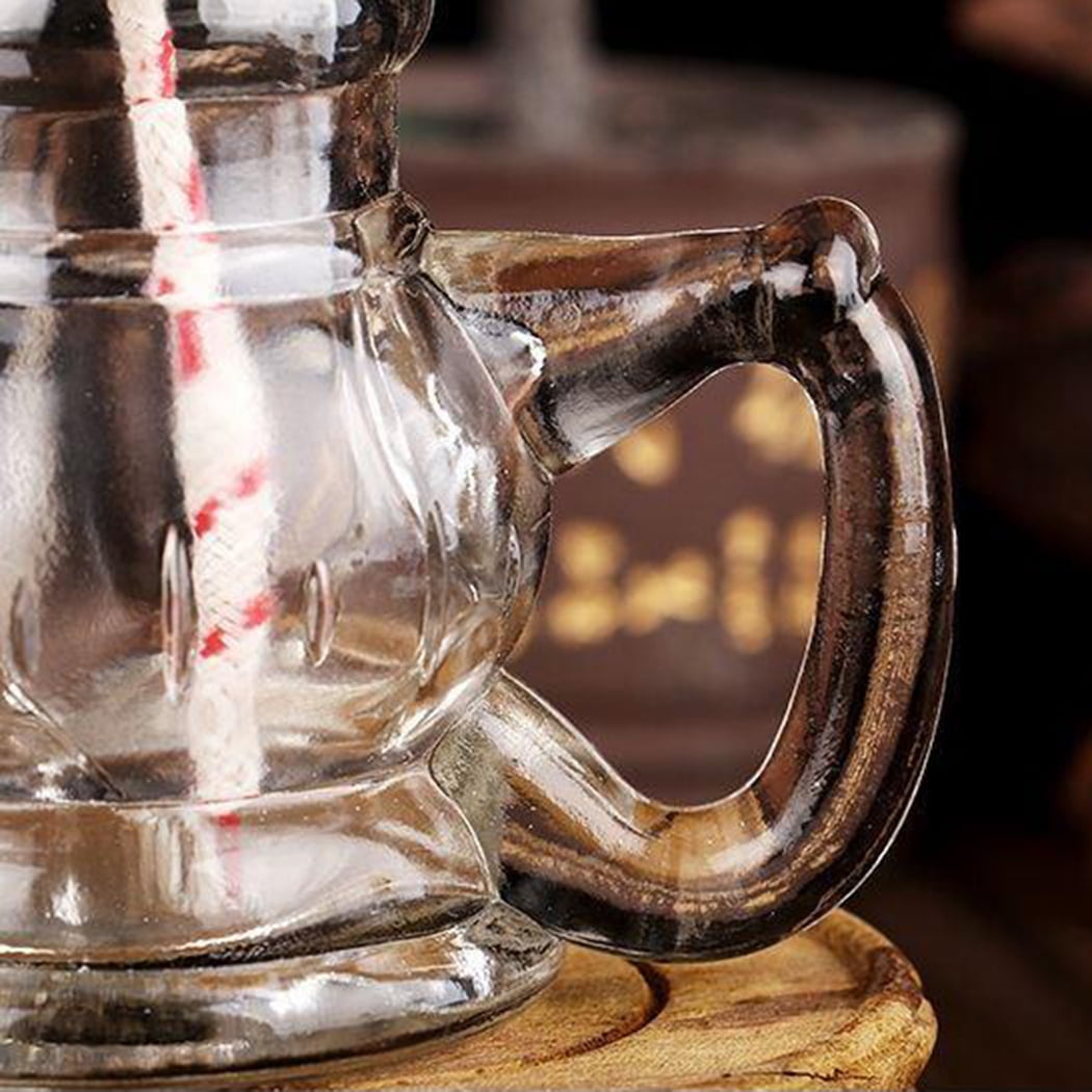 2PCS Glass Oil Lamps for Indoor Use Vintage Kerosene Lamp Oil Lantern Kerosene Lantern with 2 Wicks