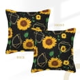 thumbnail image 3 of Bingfone Decorative Pillow Covers 16"X16" Flower (2) Couch Pillow Cases Modern Farmhouse Covers For Couch Sofa Bed, 3 of 9