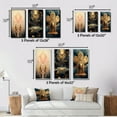 thumbnail image 4 of Designart "Gold and Pink Art Nouveau Geometry I" Modern Geometric Framed Wall Art Set Of 3 - Pink Abstract Frame Gallery Set For Office Decor, 4 of 7